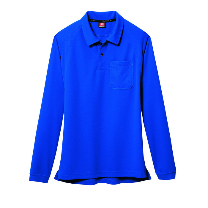 マイクロハニカムメッシュ素材　長袖ポロシャツ　103シリーズ　ユニセックス 42ロイヤルブルー / S