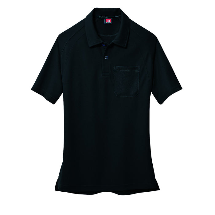 マイクロハニカムメッシュ素材　半袖ポロシャツ　105シリーズ　ユニセックス 35ブラック / S