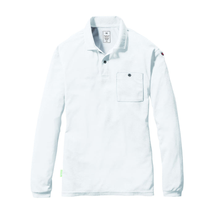 ドライメッシュシリーズ　デオドラントタイプ　165長袖ポロシャツ　ユニセックス 29ホワイト / S