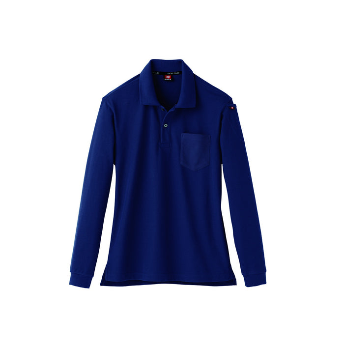 綿混紡によるナチュラルな着心地のポロシャツシリーズ　505長袖ポロシャツ 3ネイビー / S