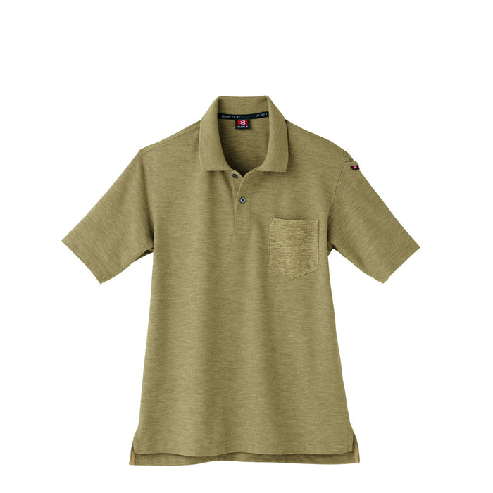 綿混紡によるナチュラルな着心地のポロシャツシリーズ　507半袖ポロシャツ 24キャメル / S