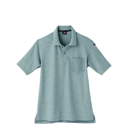 綿混紡によるナチュラルな着心地のポロシャツシリーズ　507半袖ポロシャツ 56ミドルグレー / S