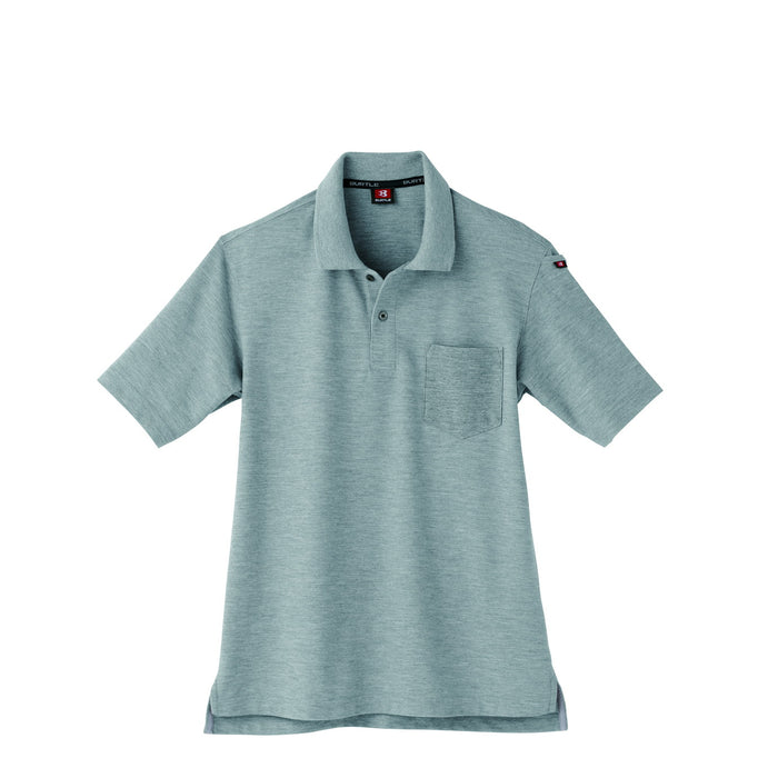 綿混紡によるナチュラルな着心地のポロシャツシリーズ　507半袖ポロシャツ 56ミドルグレー / S