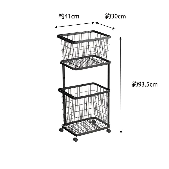 山崎実業 3351 3352 タワー ランドリーワゴン＋バスケット