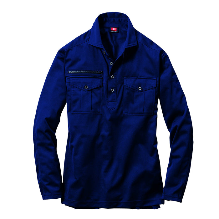 Tricot series　バツグンの耐久性と収納力を兼ねそろえるハイブリッドポロシャツ　705 長袖シャツ　ユニセックス 3ネイビー / S