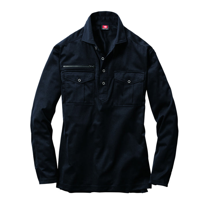 Tricot series　バツグンの耐久性と収納力を兼ねそろえるハイブリッドポロシャツ　705 長袖シャツ　ユニセックス 35ブラック / S