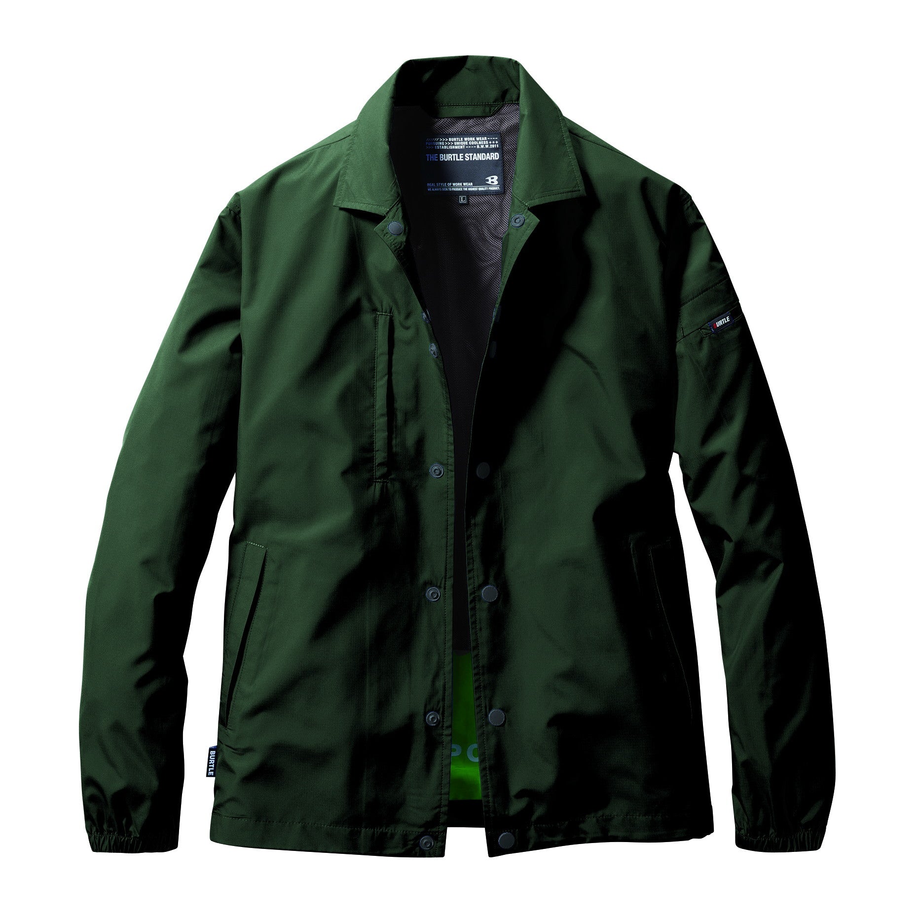 撥水性・防風性に優れた幅広く着れるジャケット　Staff Jacket Series　710コーチジャケット　ユニセックス 14ミルスグリーン / S