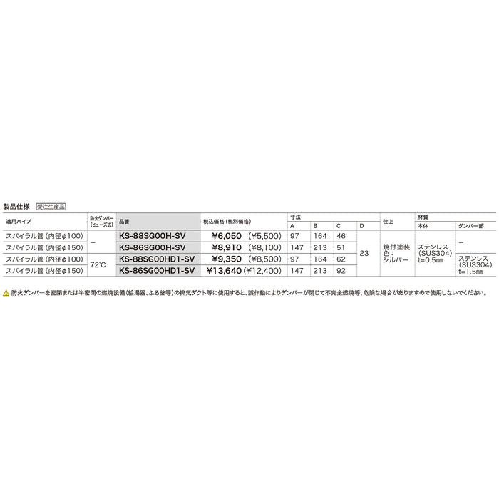 ベントキャップ水受け付（防火ダンパー無、アミ無）