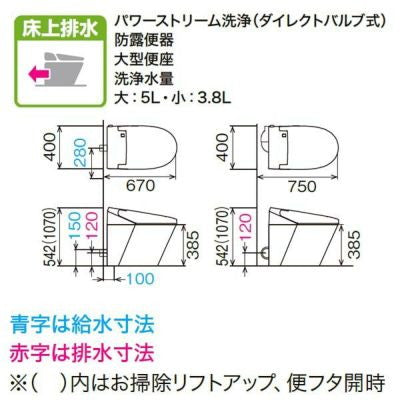 サティスS　本体・機能部セット　YBC-S40P＋DV-S815P/LR8　ピンク　床上排水（壁排水）　床上排水　排水芯120mm　手洗いなし　壁リモコン付