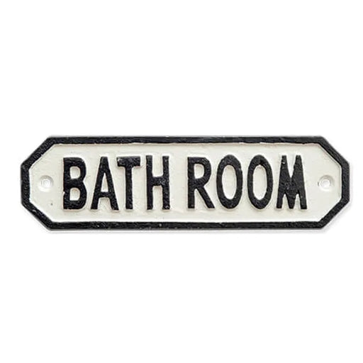 63585 サインプレート BATH ROOM ホワイト