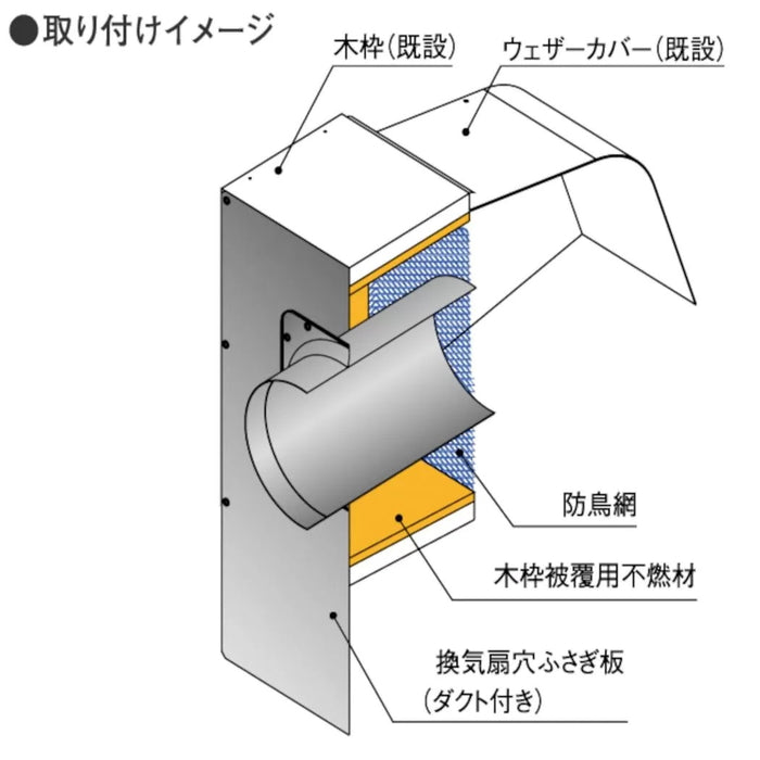 LIXIL PTK25 プロペラ換気扇取替え交換用キット