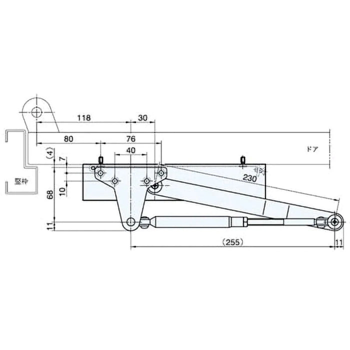 リョービ S-121PD ドアクローザー パラレル型（ストップ付・内装式）