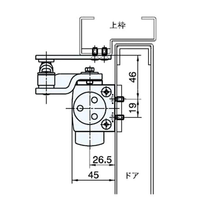 リョービ S-121PD ドアクローザー パラレル型（ストップ付・内装式）