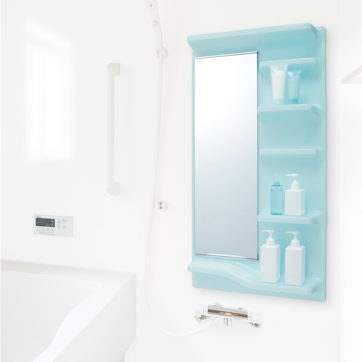 リフォーム用浴室収納　シェルファイン　一般住宅用製品　非住宅用製品 シェルファインR　144×600×1200mm / ウォーターブルー