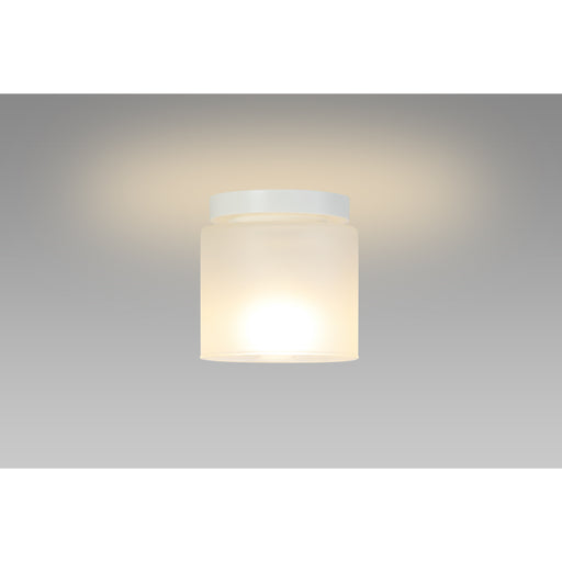 乳白色消しガラス　空間をやさしく照らす　LED小型シーリング　電球色