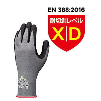切れにくい繊維を採用！作業性に優れたハイゲージ原手の耐切創手袋　XC810　フォルテックスニトリルパーム手袋　即日出荷
